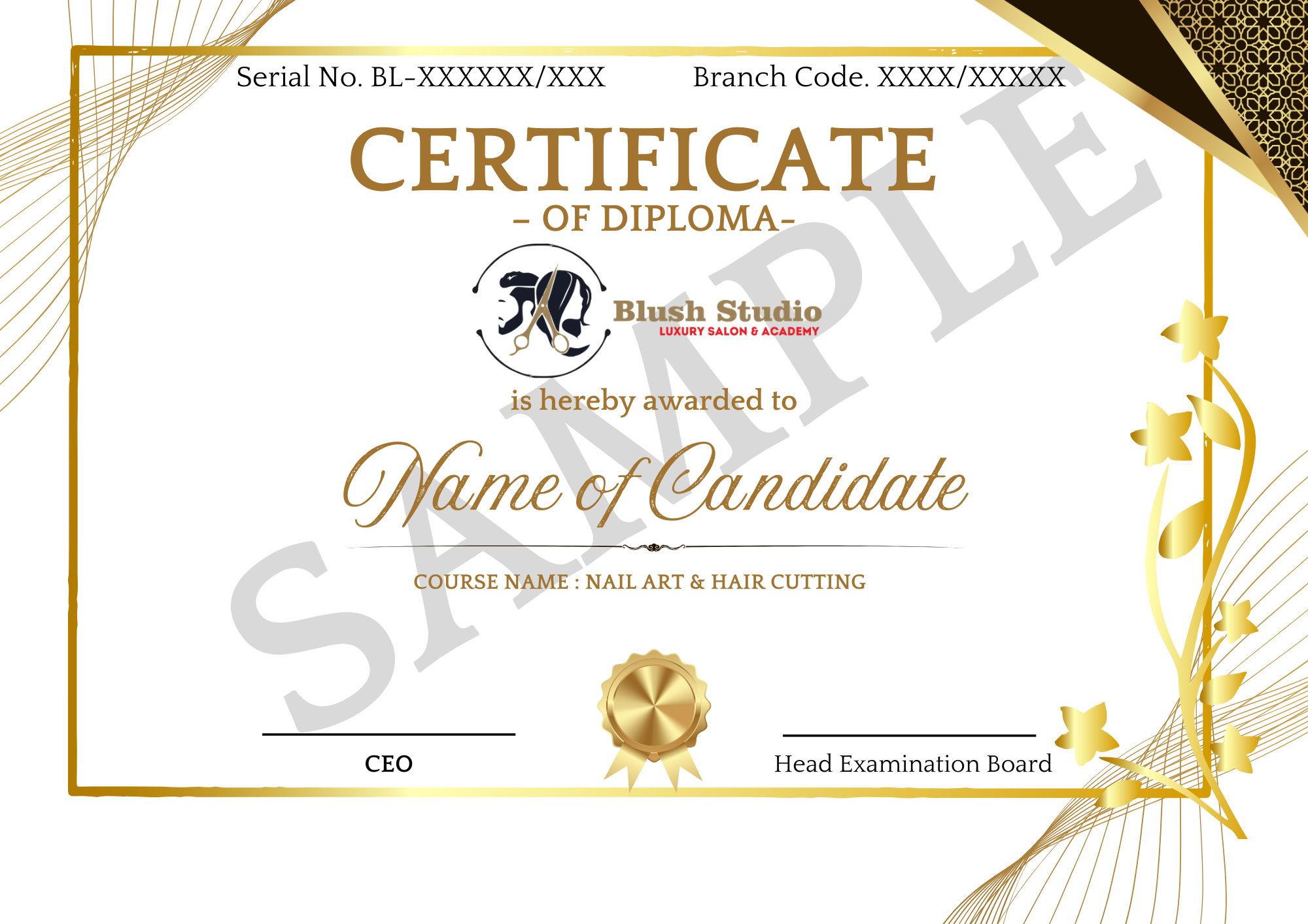 Sample Certificate